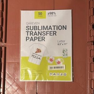 Qareven Sublimation Transfer Paper - White, Letter Size, 50 Sheets